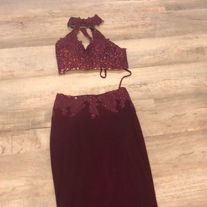 Faviana 2-piece prom dress